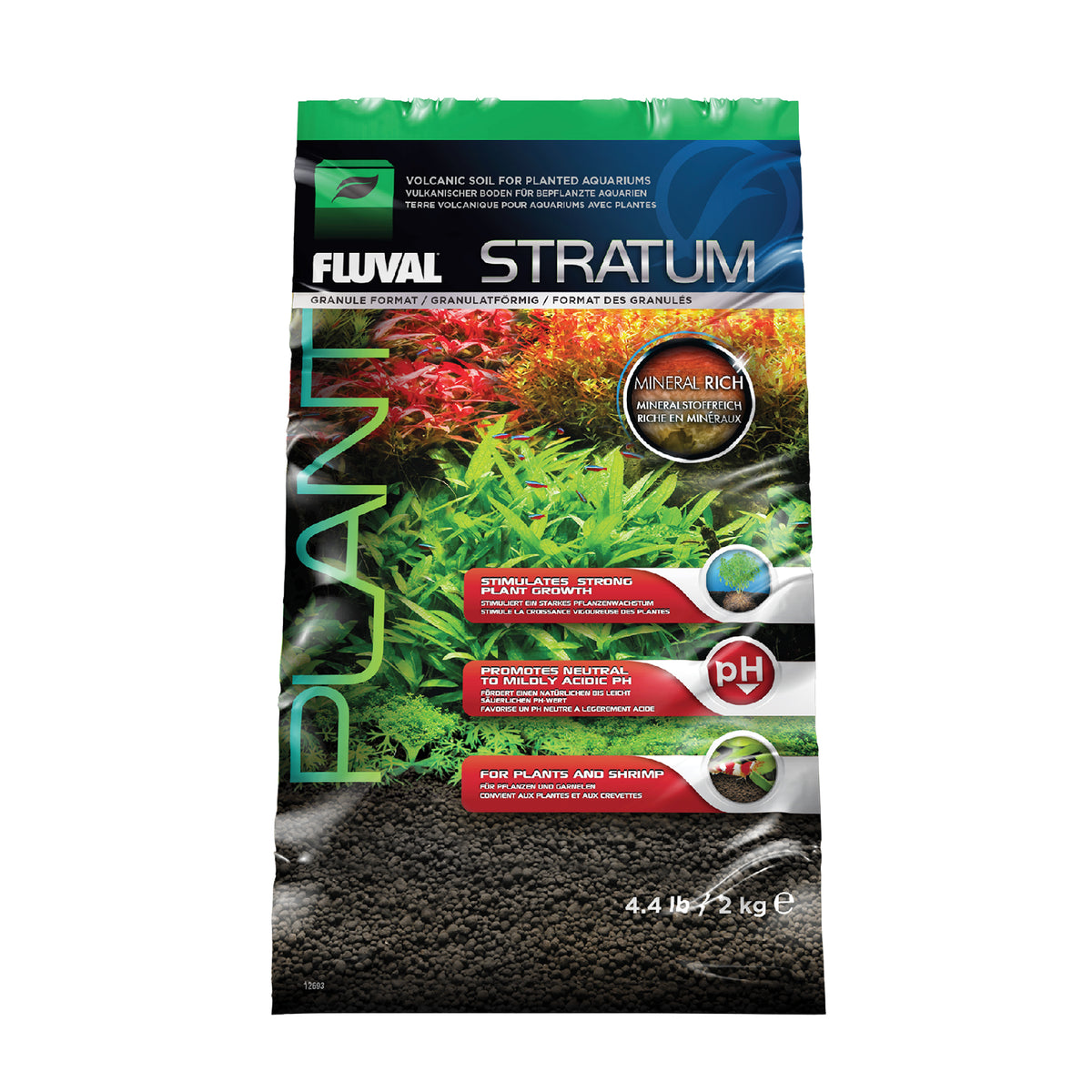 Substrat volcanique Stratum pour aquariums