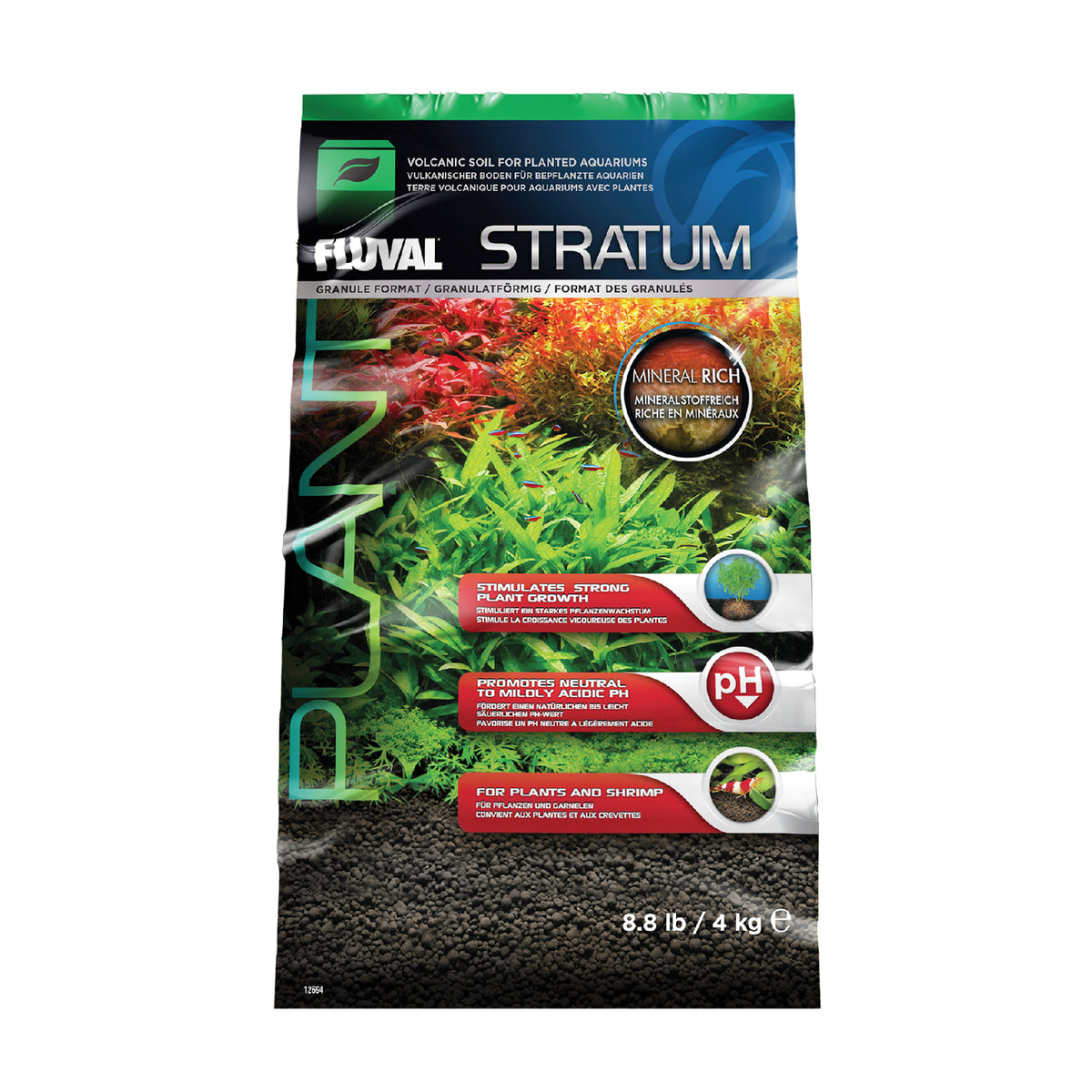 Substrat volcanique Stratum pour aquariums