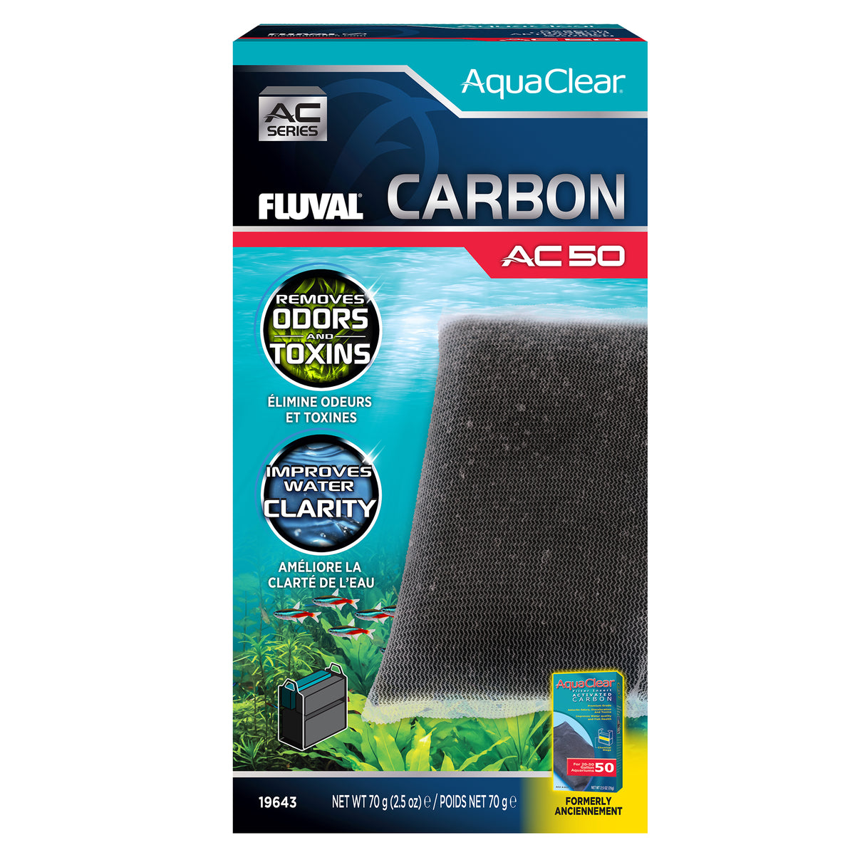 Charbon pour filtre à moteur série AC