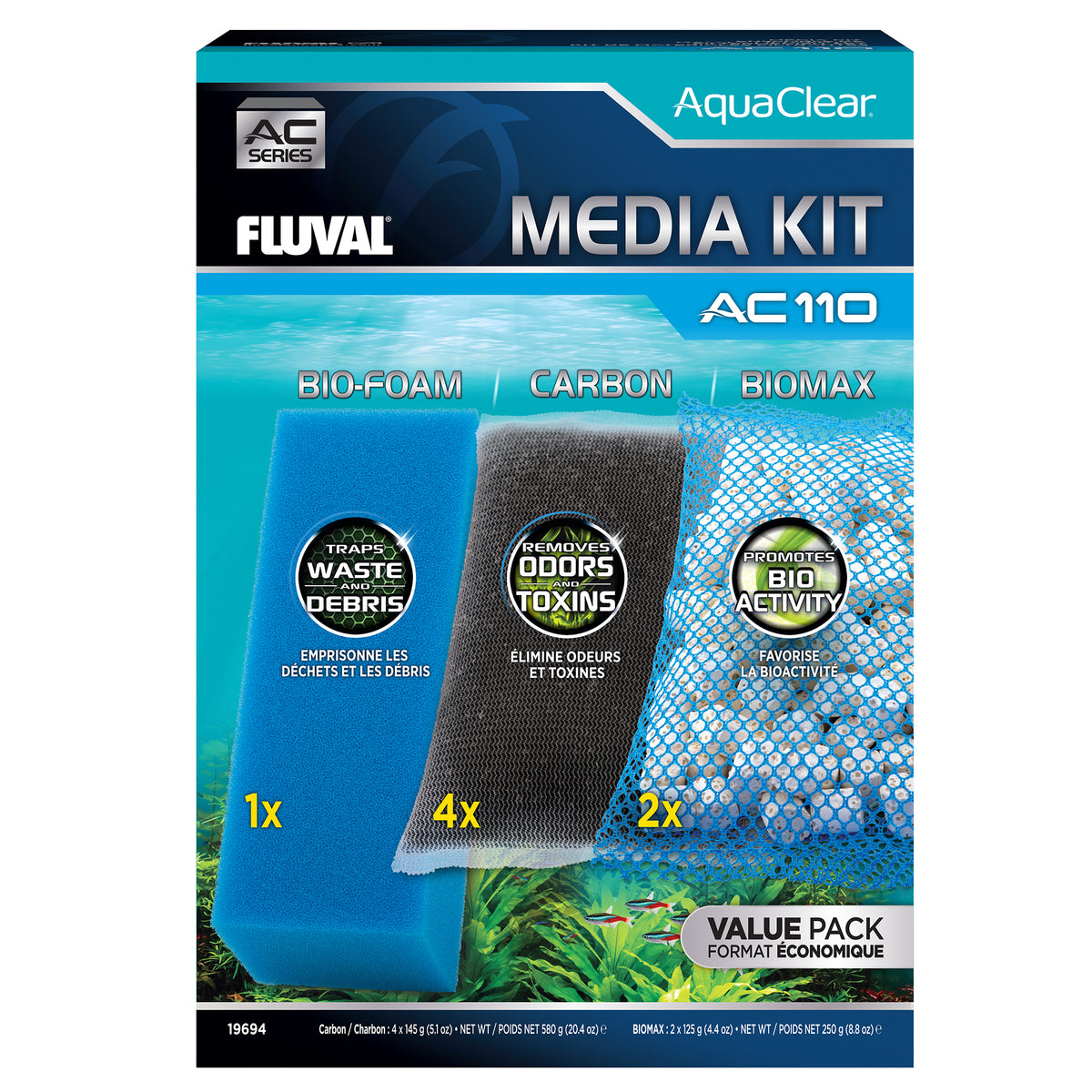 Ensemble de masses filtrantes pour filtre à moteur série AC