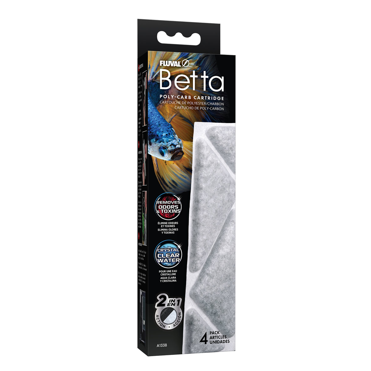 Cartouches Betta de polyester/charbon (paquet de 4)