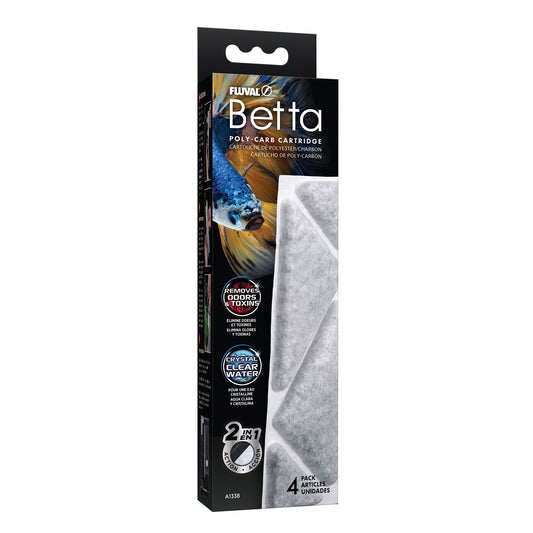 Cartouches Betta de polyester/charbon (paquet de 4)