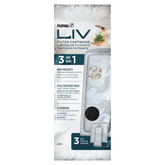 Cartouches filtrantes de polyester/charbon LIV (paquet de 3)