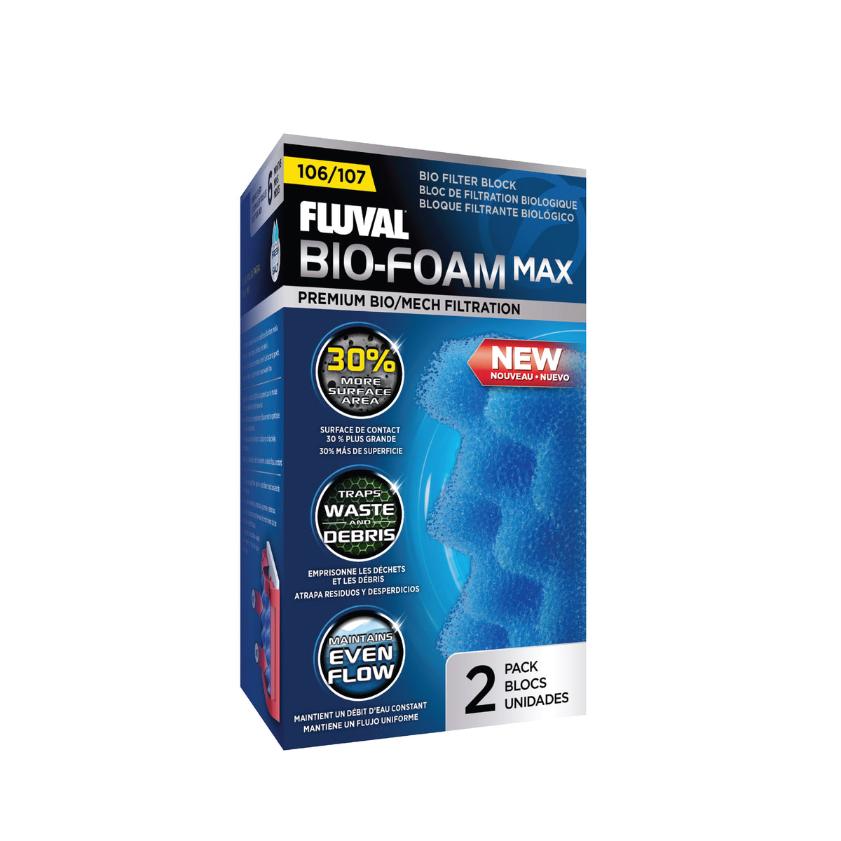 Blocs Bio-Foam Max pour filtres extérieurs (paquet de 2)