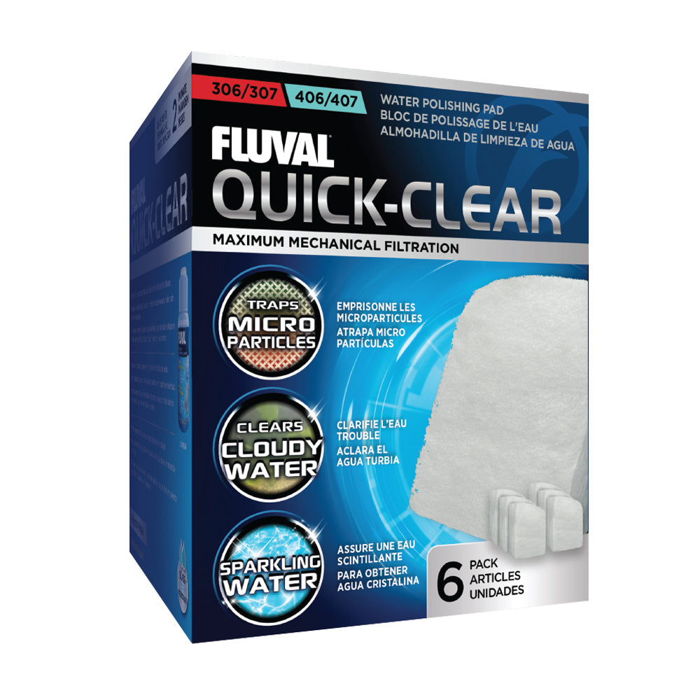 Masses filtrantes Quick Clear pour filtres 306/406 et 307/407 (paquet de 6)