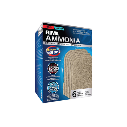 Éliminateur d'ammoniaque pour filtres extérieurs 306/406 et 307/407 (paquet de 6)