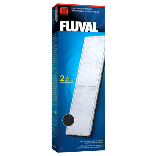 Cartouches de polyester/charbon pour filtre submersible U3 (paquet de 2)