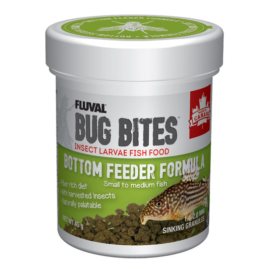 Microgranulés Bug Bites pour poissons de fond de petite à moyenne taille, 1,4-1,6 mm 45 g