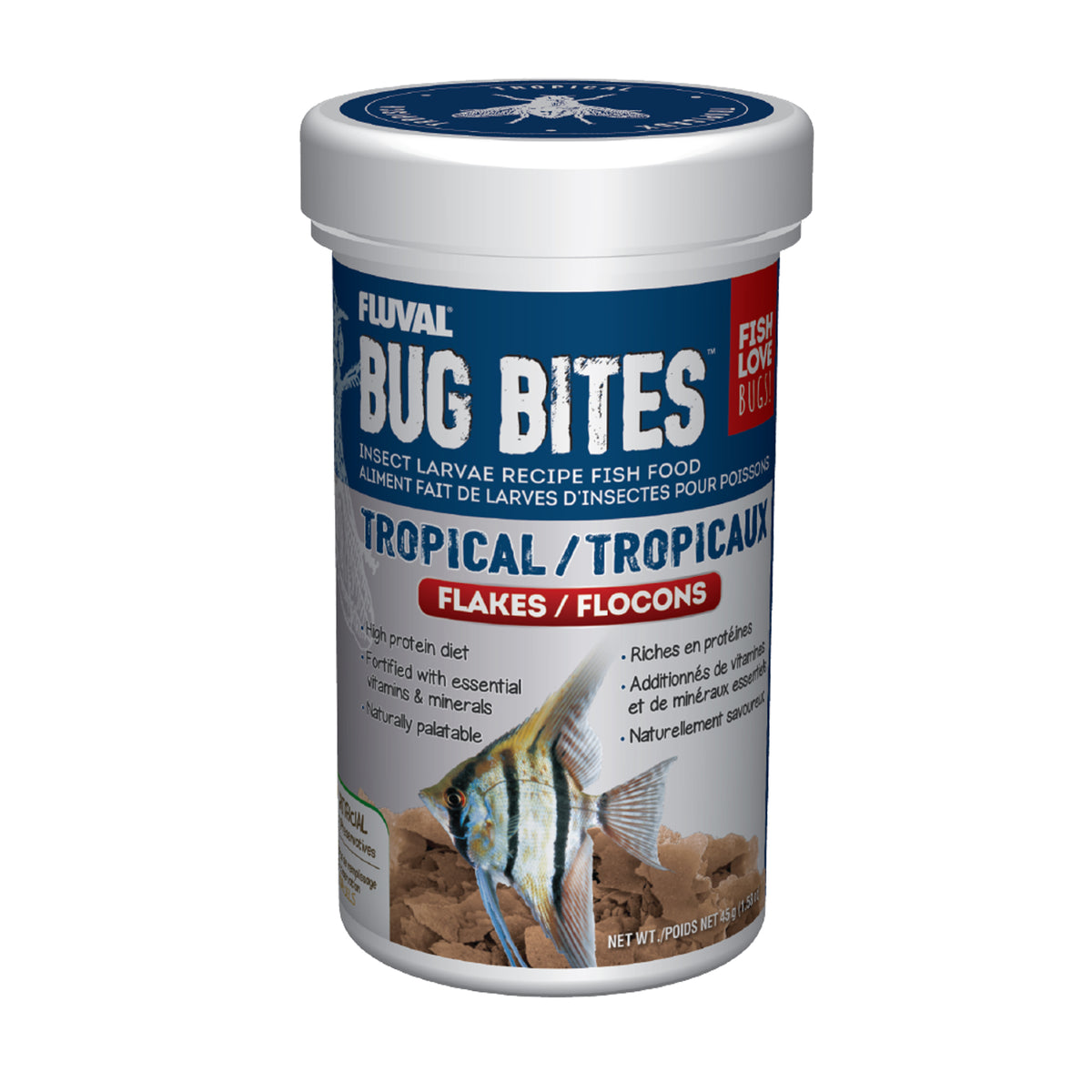 Flocons Bug Bites pour poissons tropicaux