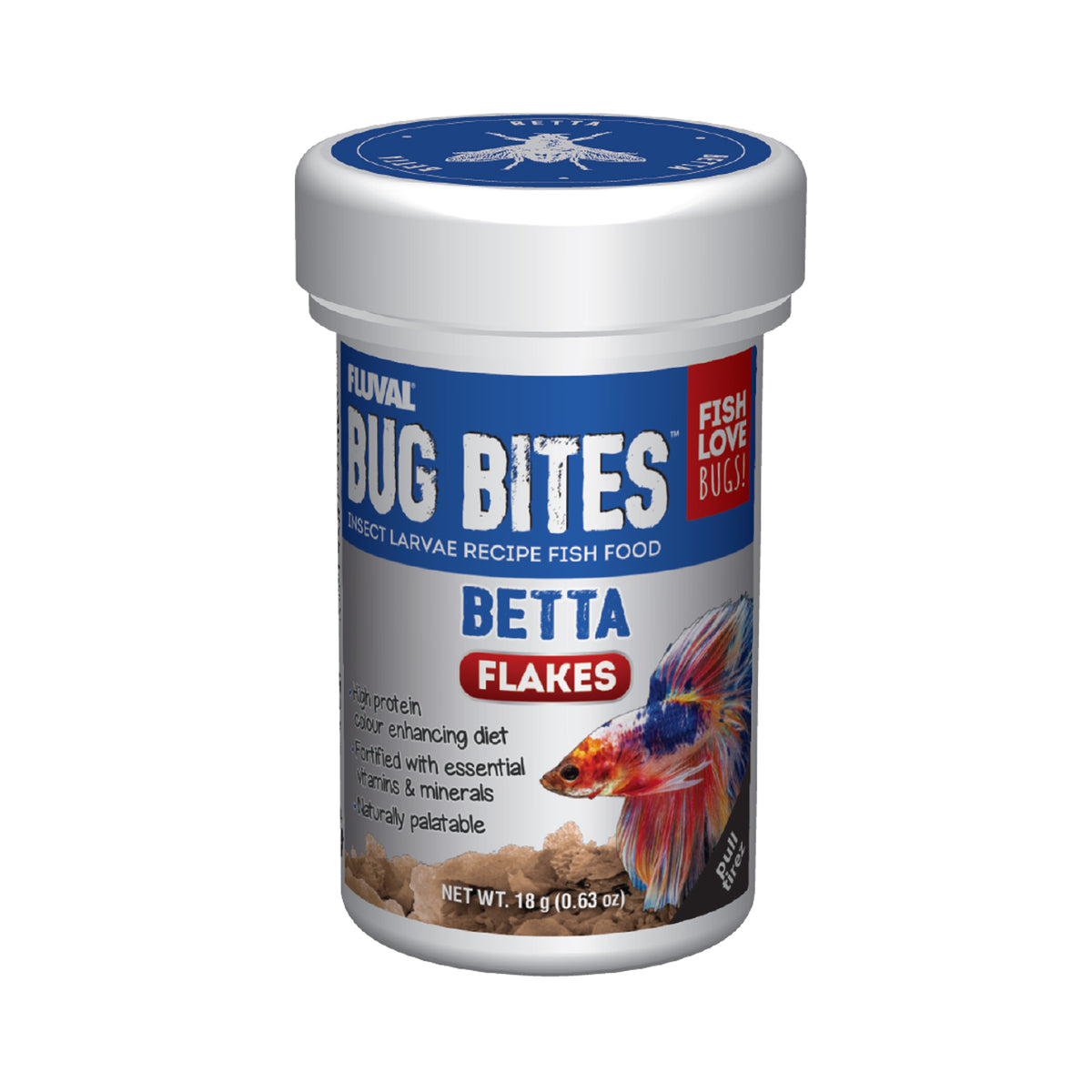 Flocons Bug Bites pour bettas 18 g