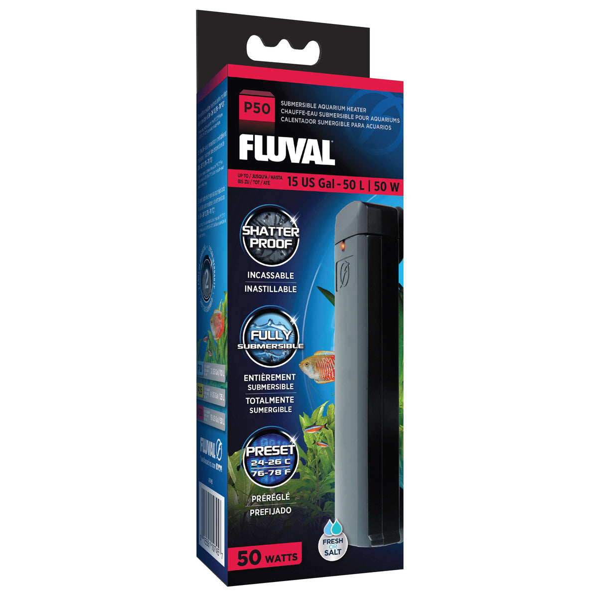 Chauffe-eau submersible série P pour aquariums