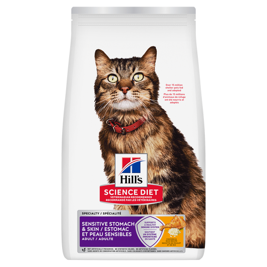 Estomac et peau sensibles adulte poulet et riz - nourriture sèche pour chat