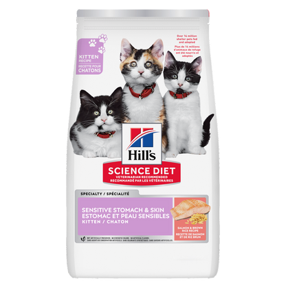 Estomac et peau sensibles chaton saumon et riz - nourriture sèche pour chat