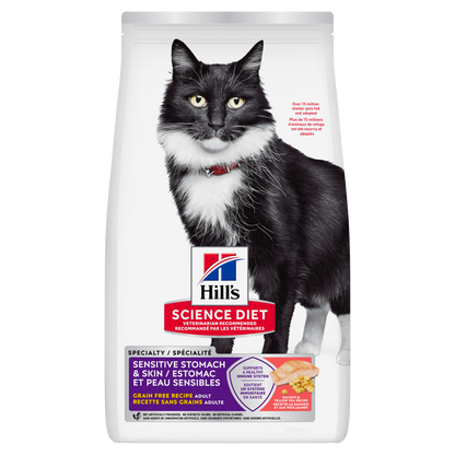 Estomac et peau sensibles adulte sans grains saumon - nourriture sèche pour chat 5,89 kg