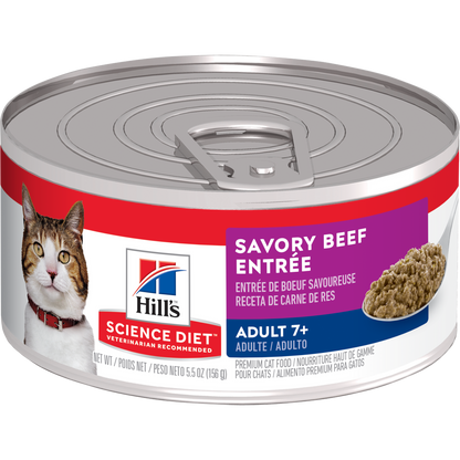 Sénior 7+ entrée de bœuf - nourriture humide pour chat 156 g