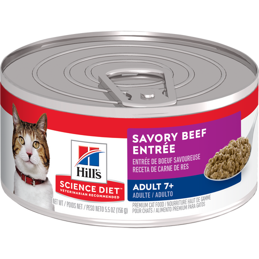 Sénior 7+ entrée de bœuf - nourriture humide pour chat 156 g