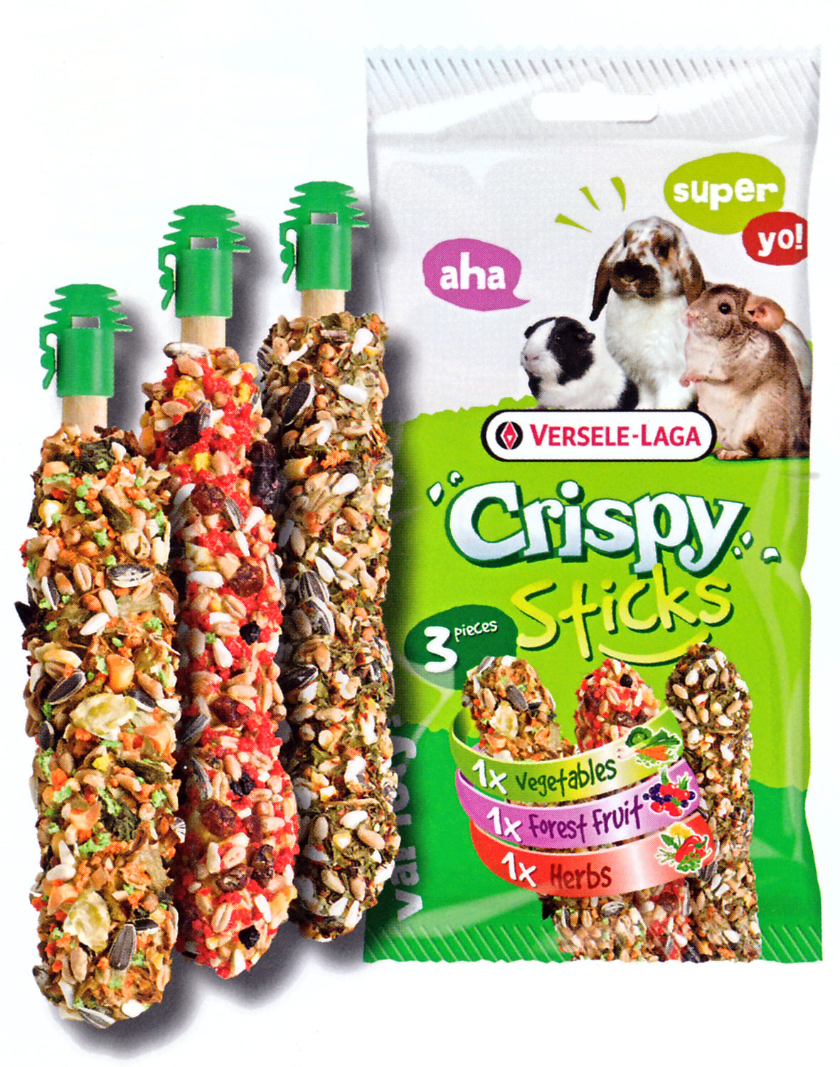 Bâtonnets pour herbivores 3 saveurs