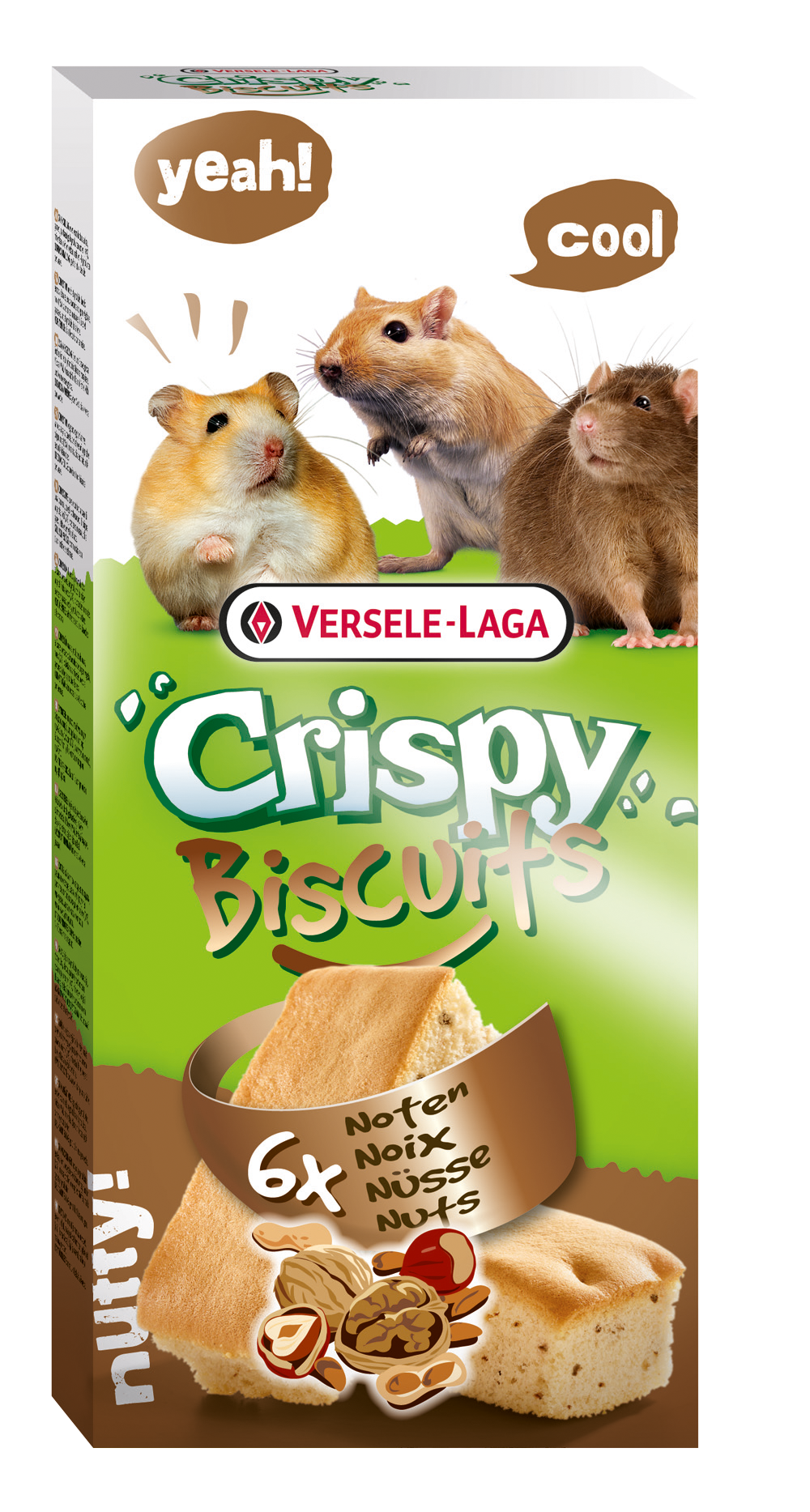Biscuits aux noix pour petit mammifère 70 g (paquet de 6)