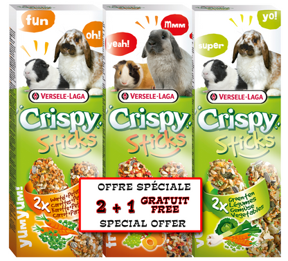 Bâtonnets pour herbivores 3 saveurs