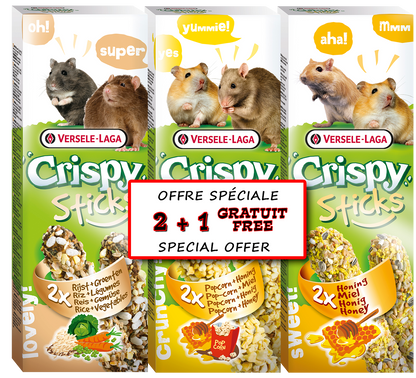 Bâtonnets pour omnivores 3 saveurs