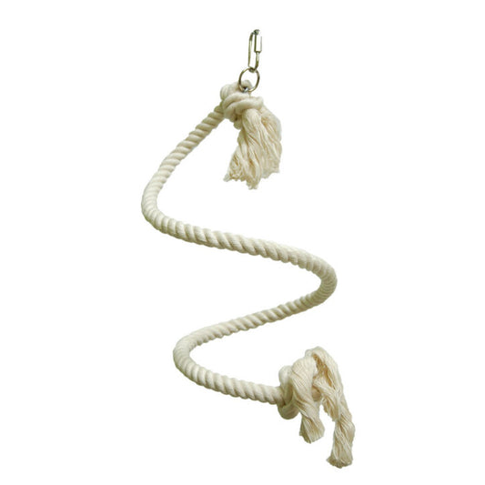 Perchoir Spring-O-Bird blanc pour oiseaux