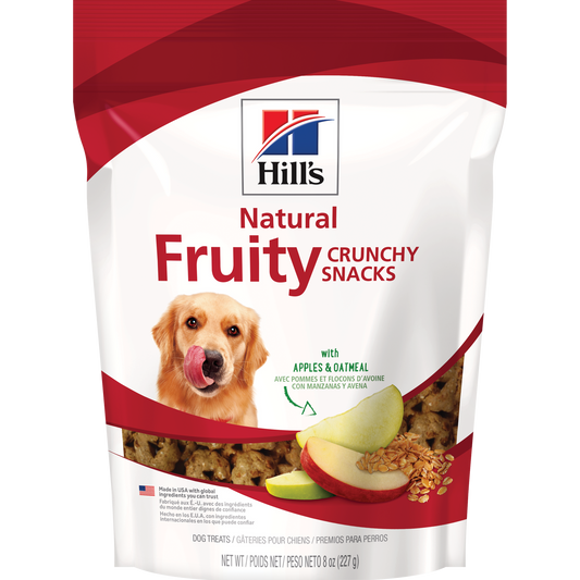 Gâteries naturelles pour chiens Crunchy Fruity Snacks avec pommes et avoine 227 g