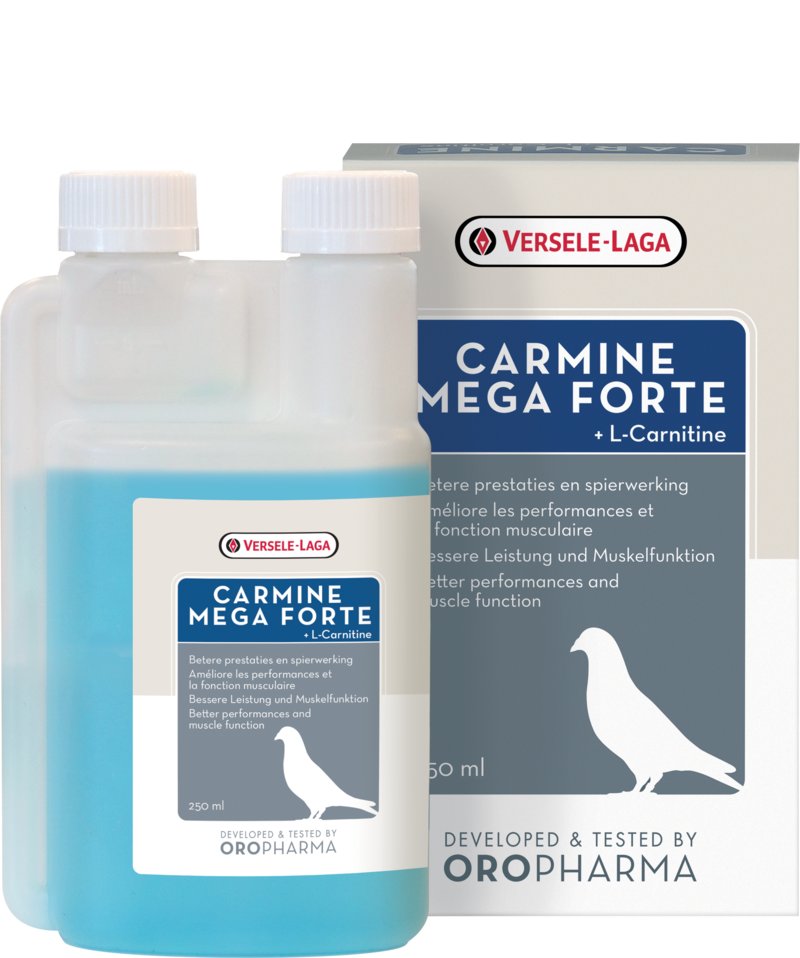 Carmine Mega Forte 250 ml - supplément pour pigeons
