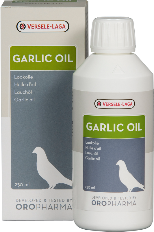 Huile d'ail 250 ml - supplément pour pigeons
