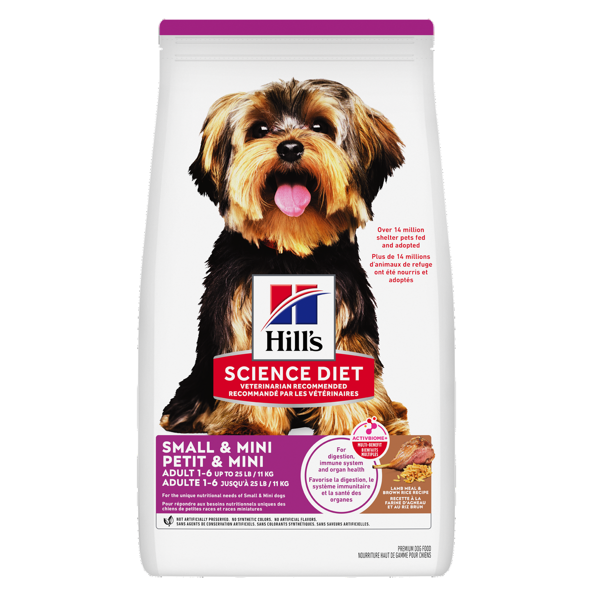 Adulte petite race agneau et riz - nourriture sèche pour chien 2,04 kg