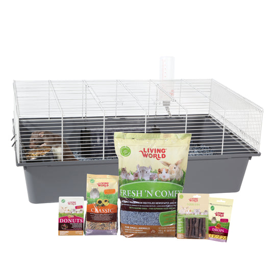 Cage équipée pour rat, 78 x 48 x 31 cm