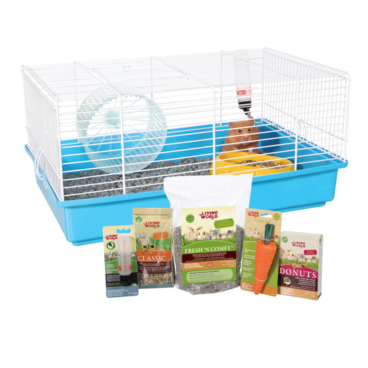 Cage équipée pour hamster, 46 x 29 x 23 cm