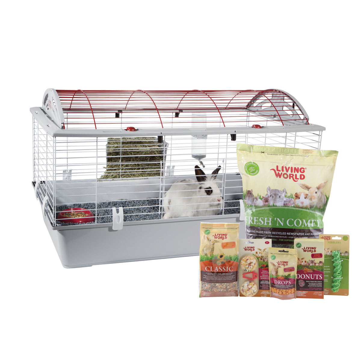 Cage équipée de luxe pour lapin