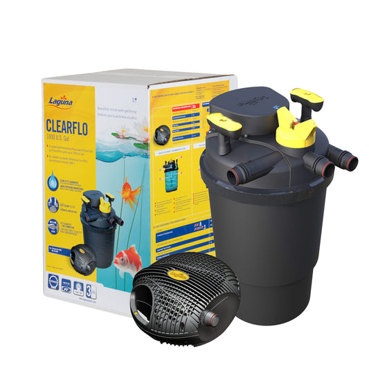 Système complet ClearFlo avec pompe, filtre et stérilisateur UV-C pour bassin