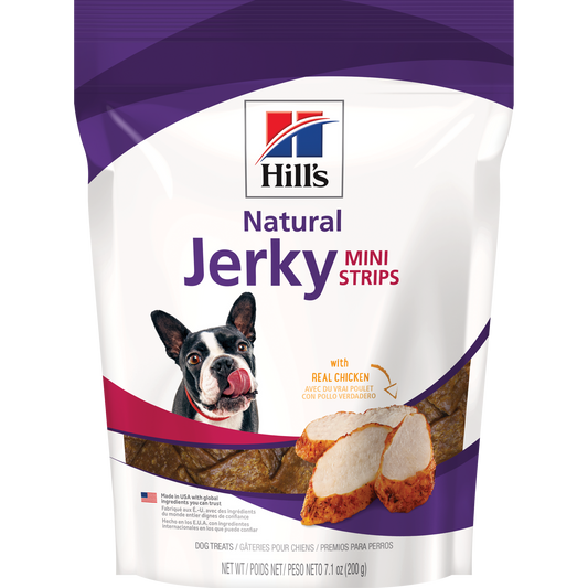 Gâteries naturelles pour chiens Jerky Mini-Strips avec du vrai poulet 201 g