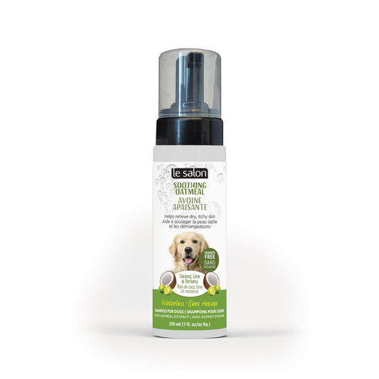 Shampoing sans rinçage à l'avoine apaisante pour chiens 210 ml