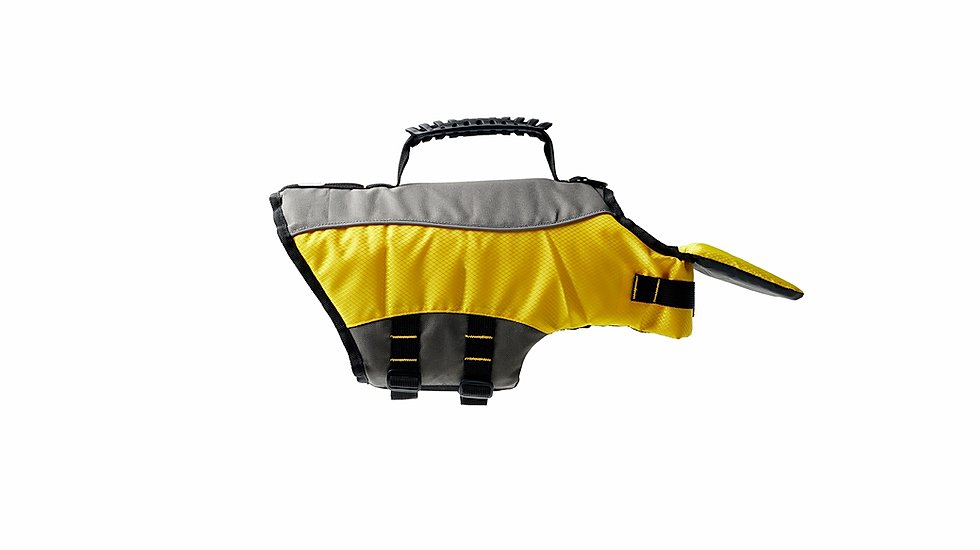 Veste de sauvetage jaune pour chien