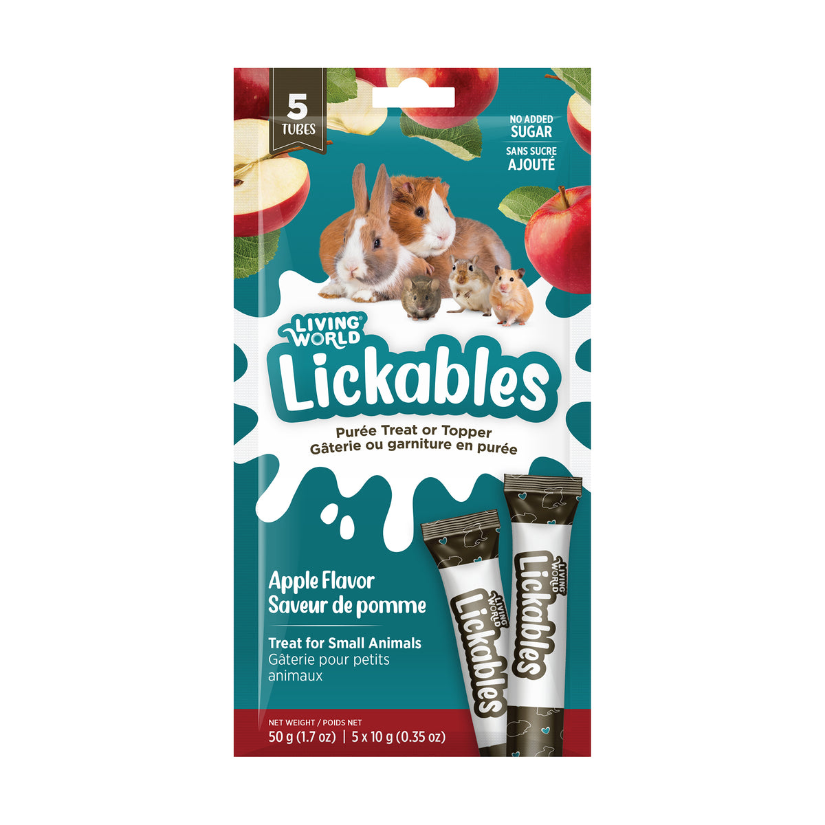 Gâteries Lickables pour petits animaux, 5 tubes (10 g)