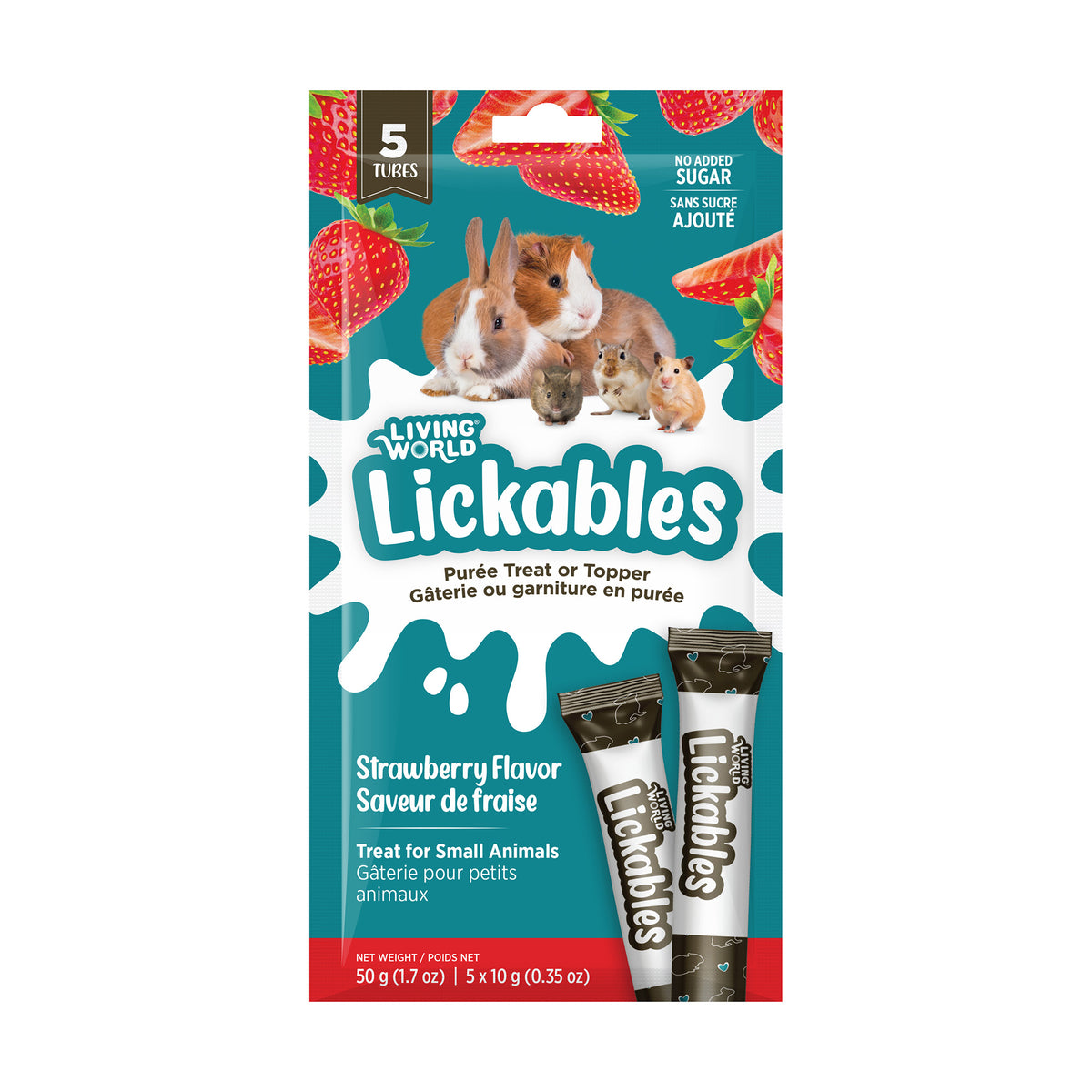 Gâteries Lickables pour petits animaux, 5 tubes (10 g)
