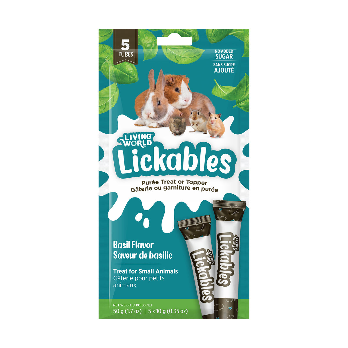 Gâteries Lickables pour petits animaux, 5 tubes (10 g)