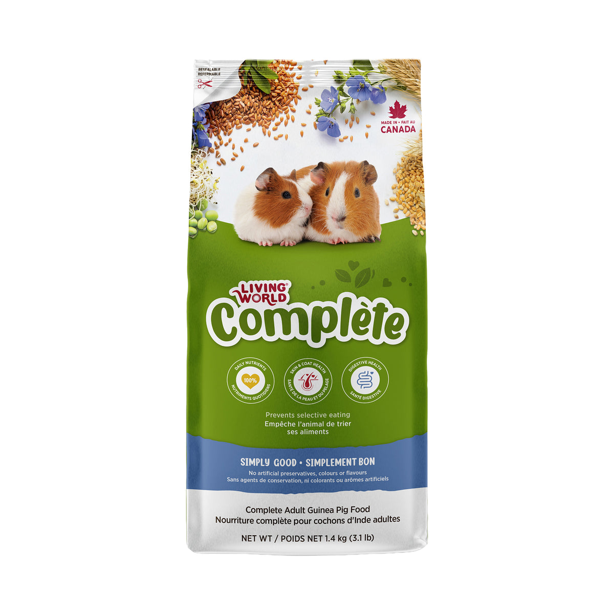 Nourriture Extrusion pour cochon d'Inde 1,4 kg