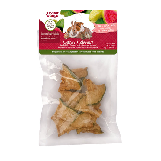 Régals à mâcher pour petits animaux, croustilles de goyave séchée 25 g