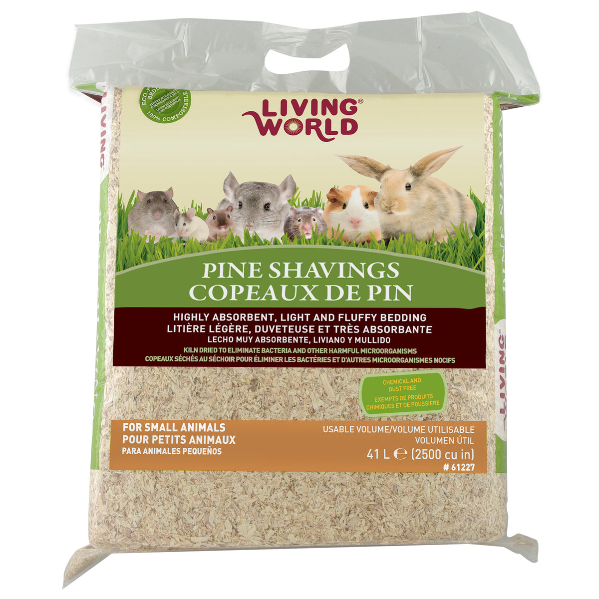 Litière de copeaux de pin