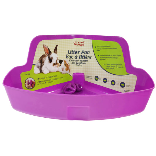 Bac à litière pour petits animaux, violet