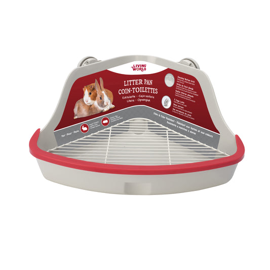 Coin-toilettes pour petits animaux, gris