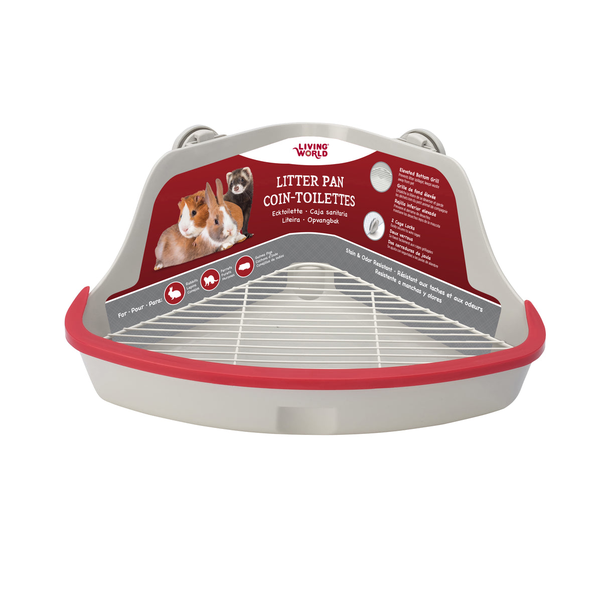 Coin-toilettes pour petits animaux, gris