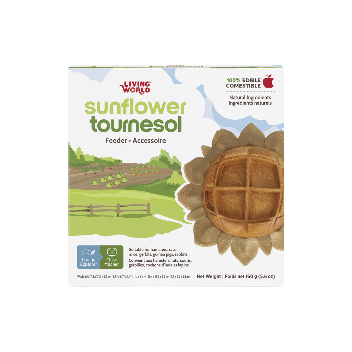 Accessoire de nourrissage comestible Tournesol, orange 160 g