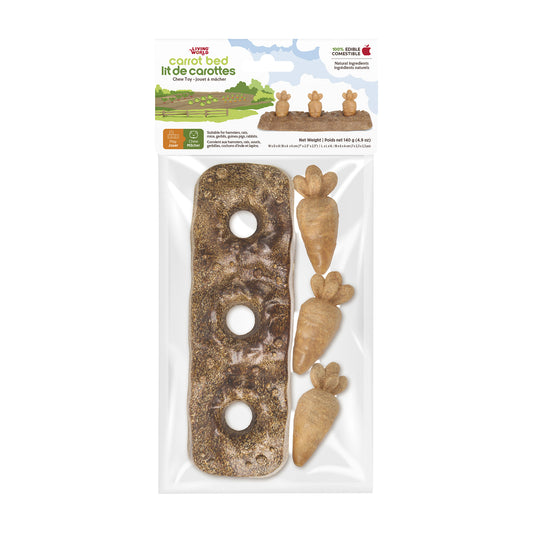 Jouet à mâcher comestible Lit de carottes, multicolore 140 g