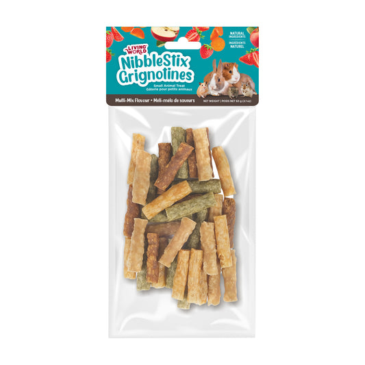 Gâteries Grignotines pour petits animaux, mélange de saveurs 75 g