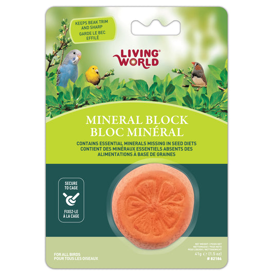 Bloc minéral en forme d'orange pour oiseaux 41 g