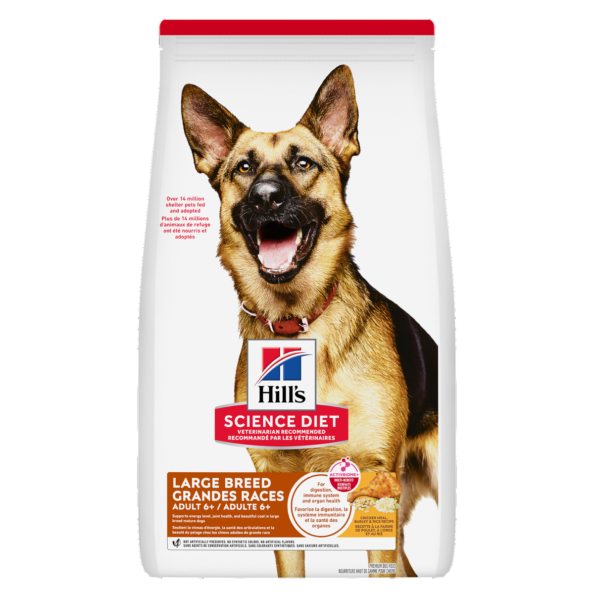 Adulte 6+ grande race poulet, orge et riz - nourriture sèche pour chien 14,97 kg
